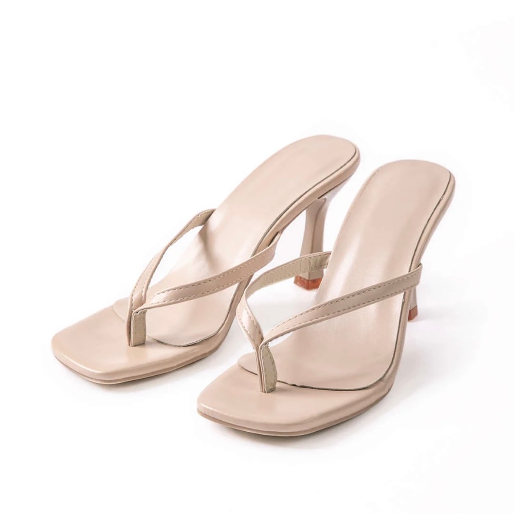 Mid Heel Thong Sandal